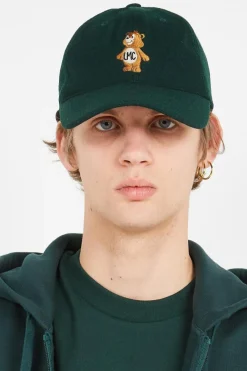 EMB BEAR WOOL 6PANEL CAP - Casquette | Vert