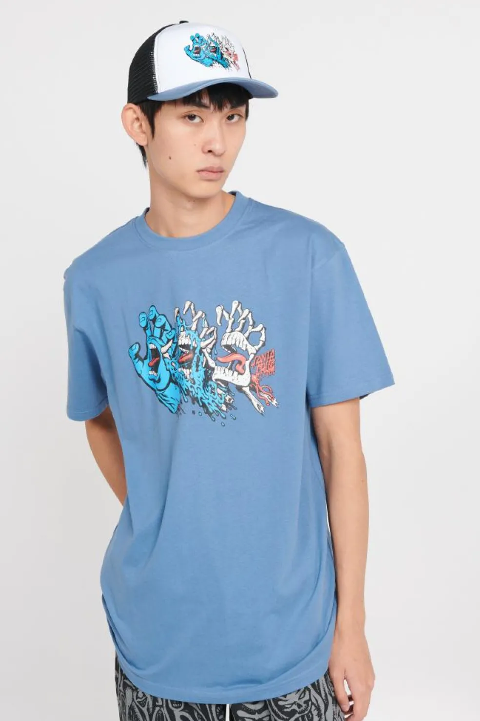 Evolved Hand Front T-Shirt - T-shirt | Bleu