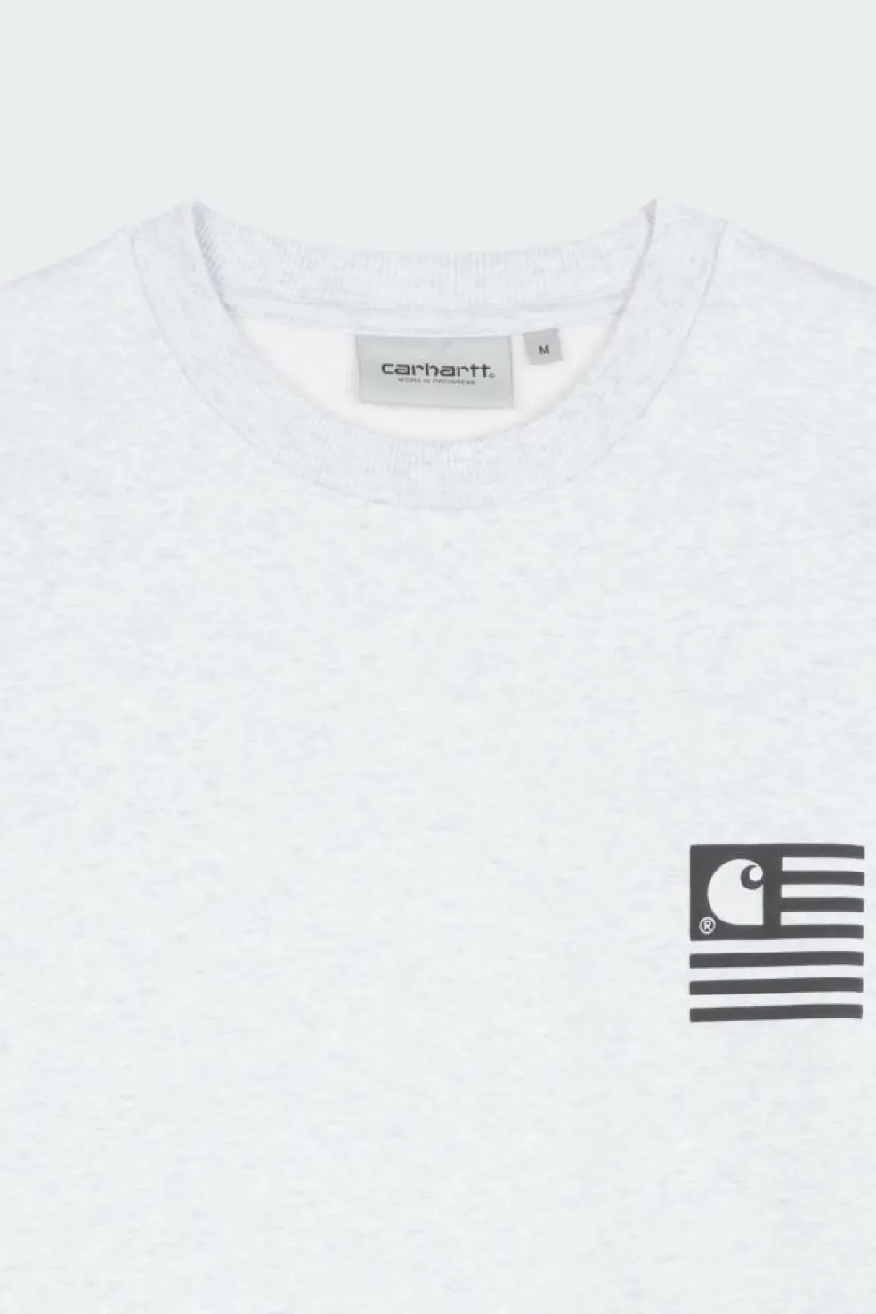 FADE STATE SWEAT - Sweat col rond regular-fit sérigraphié en coton mélangé | Gris