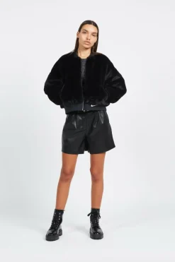 FAUX FUR BOMBE - Bomber | Noir