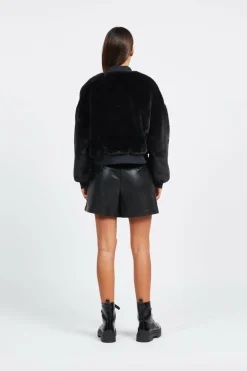 FAUX FUR BOMBE - Bomber | Noir