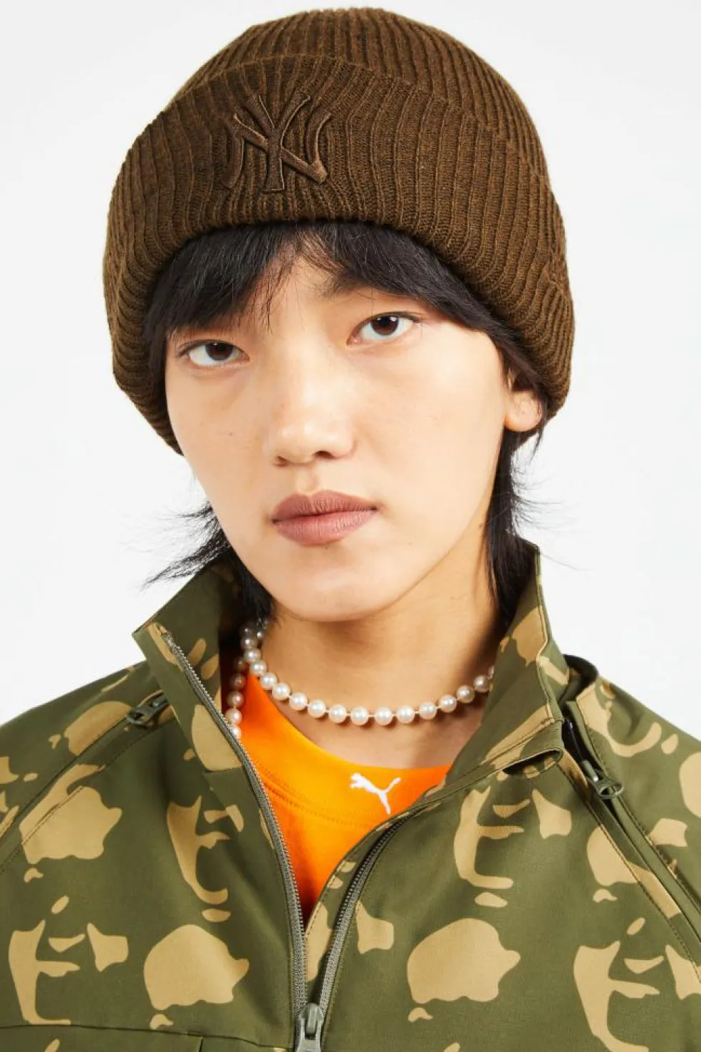 FEMALE RIB WIDE - Bonnet | Marron