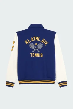 Fleece Graphic Letterman Jacket - Veste | Bleu