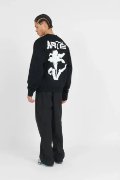 Flower Crewneck - Sweatshirt | Noir