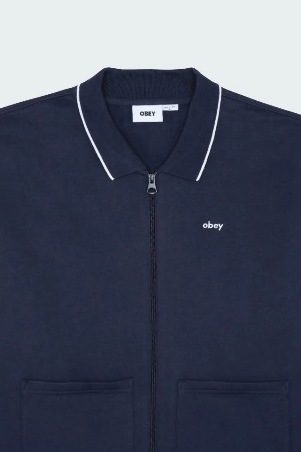 FONTANA ZIP FRONT POLO SWEATSH - Sweatshirt zippé | Bleu