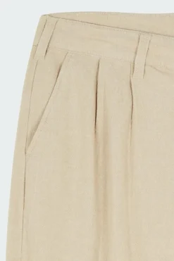 FUBAR LINEN PLE - Pantalon | Beige
