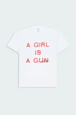 GIRL IS A GUN T-SHIRT - Modèle non visible : Modèle Femme | Blanc
