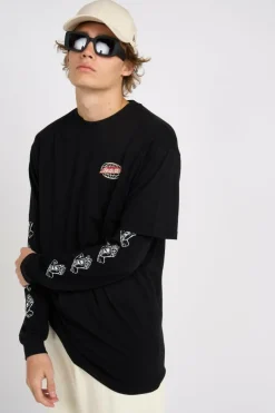 Global Flame Dot - T-shirt | Noir