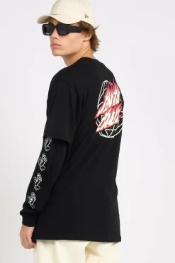 Global Flame Dot - T-shirt | Noir