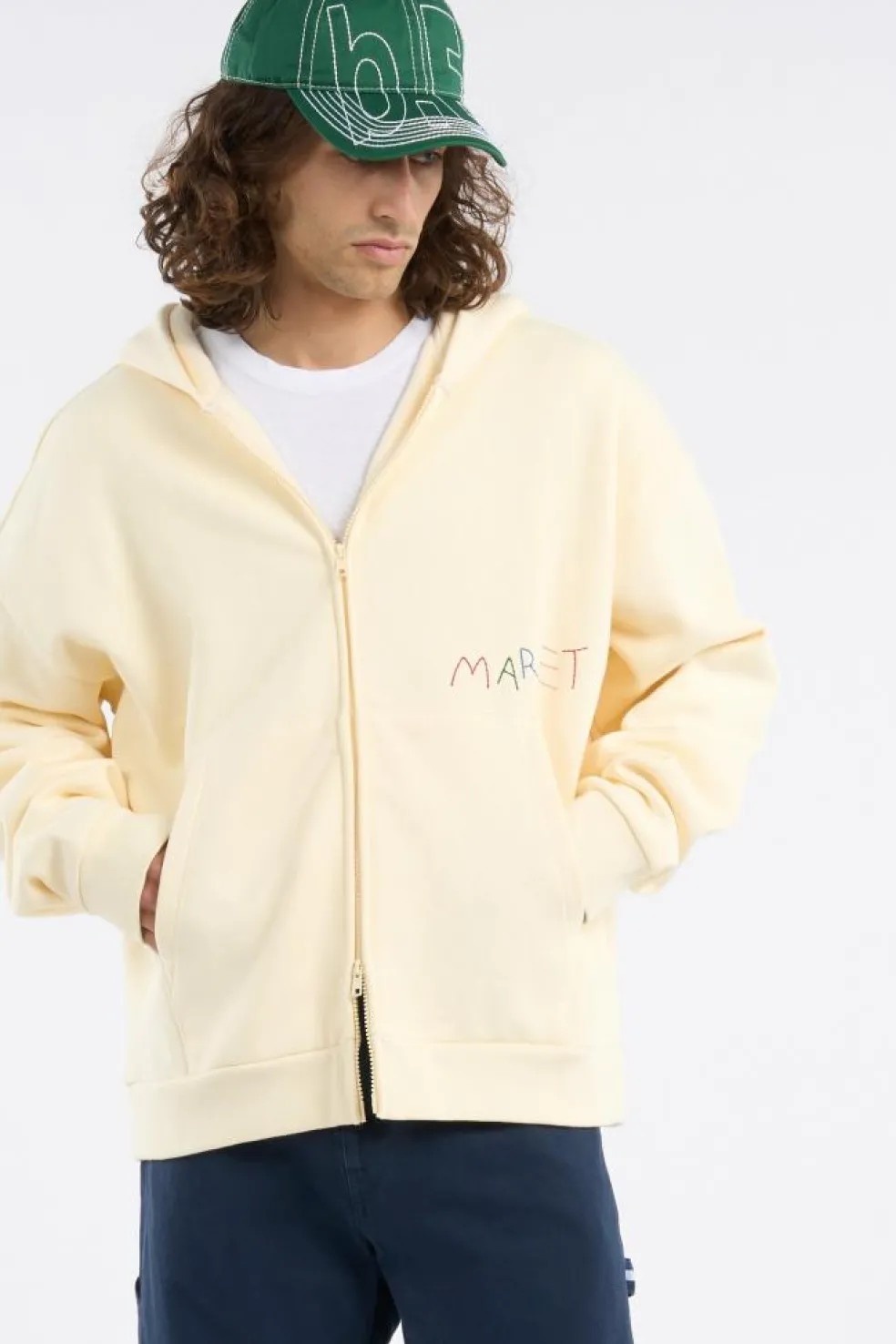 GOOD PRODUCE - Hoodie zippé | Beige