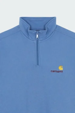 Half Zip American Script - Sweat zippé | Bleu