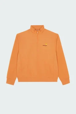 Half Zip American Script - Sweat zippé | Orange