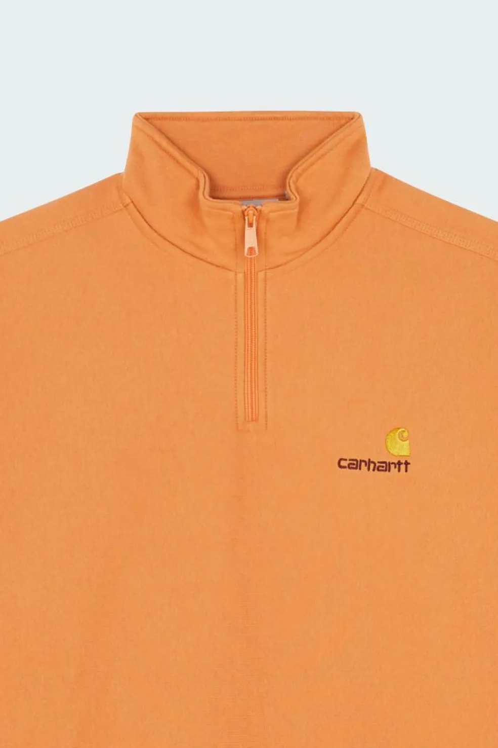 Half Zip American Script - Sweat zippé | Orange