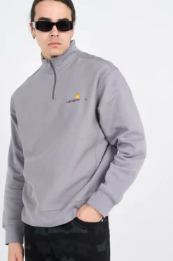 Half Zip American Script - Sweatshirt | Gris