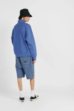 Half Zip American Script - Sweatshirt | Bleu