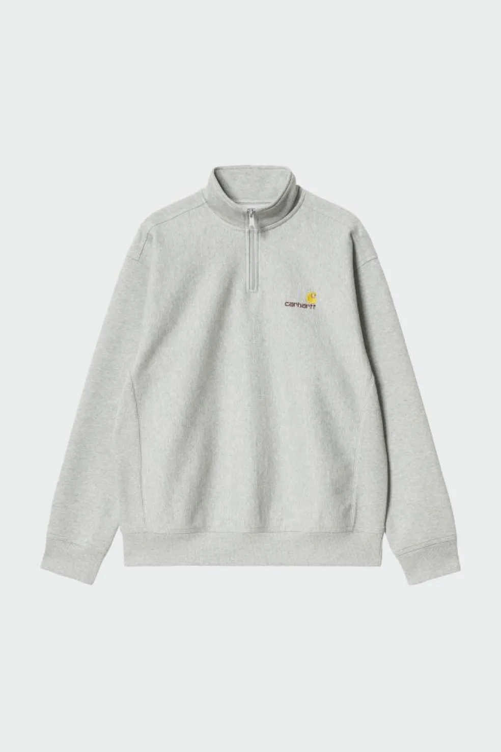 Half Zip American Script - Sweat zippé | Gris