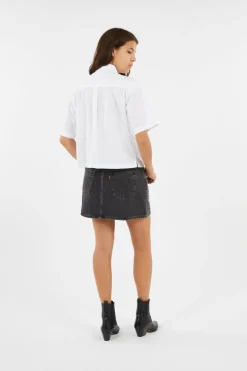 HARLIE SS CROPPED SHIRT - Chemise | Blanc