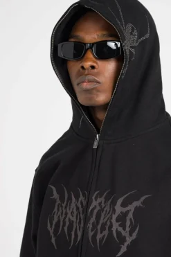 HD FULL ZIP SNATCH - Hoodie | Noir