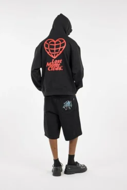 HEART GLOBE HOODIE - Hoodie | Noir