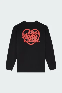 HEART GLOBE LONG SLV TEE - T-shirt | Blanc