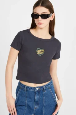 Heart Wreath Mini Front - T-shirt | Noir