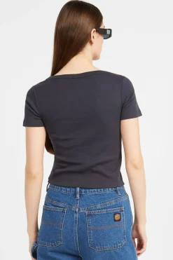 Heart Wreath Mini Front - T-shirt | Noir