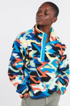 Helvetia II Printed Crop - Polaire | Bleu