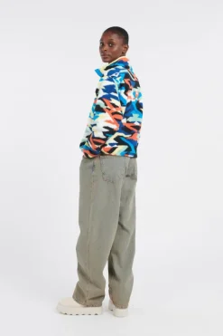 Helvetia II Printed Crop - Polaire | Bleu