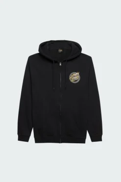 Holo Flamed Dot Zip - Hoodie | Noir