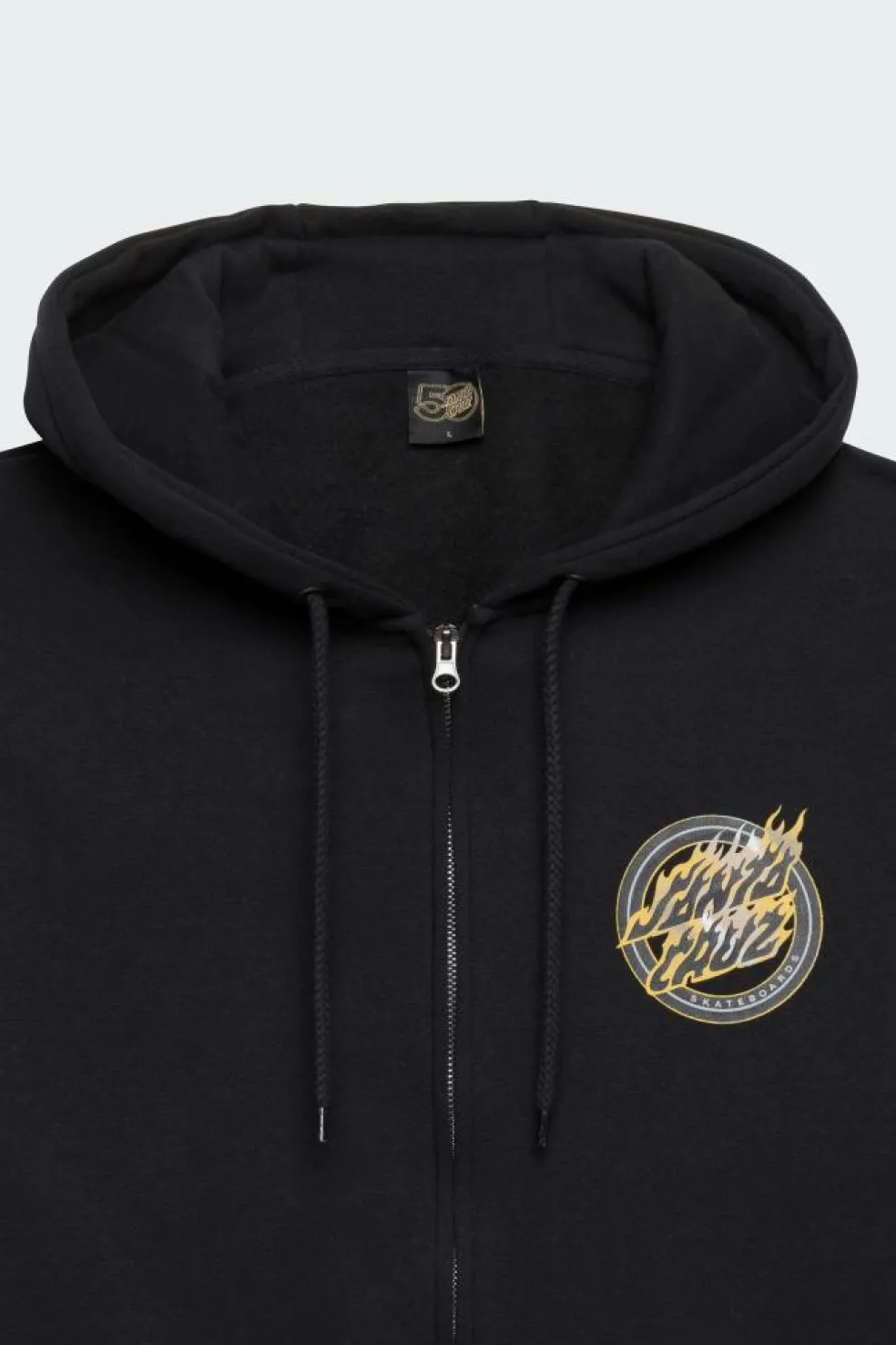 Holo Flamed Dot Zip - Hoodie | Noir