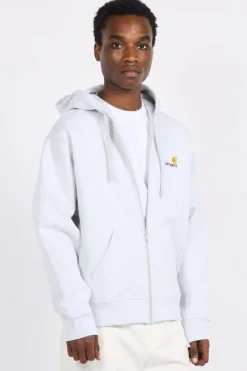 Hooded American Script - Hoodie zippé | Gris
