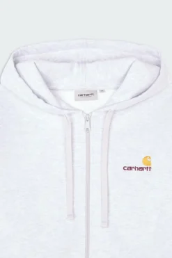 Hooded American Script - Hoodie zippé | Gris