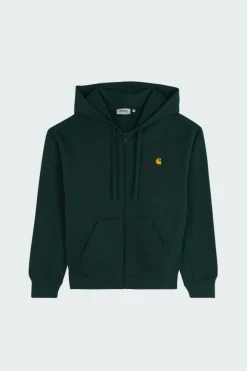 Hooded American Script - Hoodie zippé | Vert