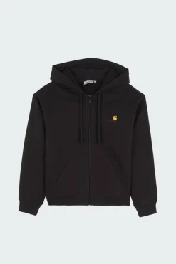 Hooded American Script - Sweatshirt zippé | Noir