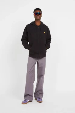 Hooded American Script - Sweatshirt zippé | Noir