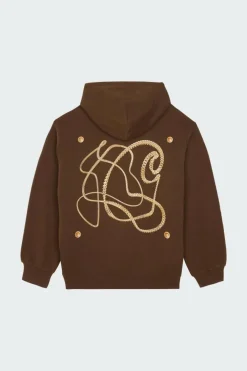 Hooded Charm Link Sweat - Hoodie | Marron