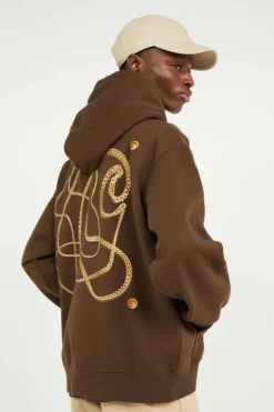 Hooded Charm Link Sweat - Hoodie | Marron