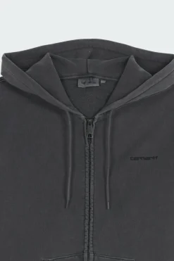Hooded Duster Script - Hoodie zippé | Noir
