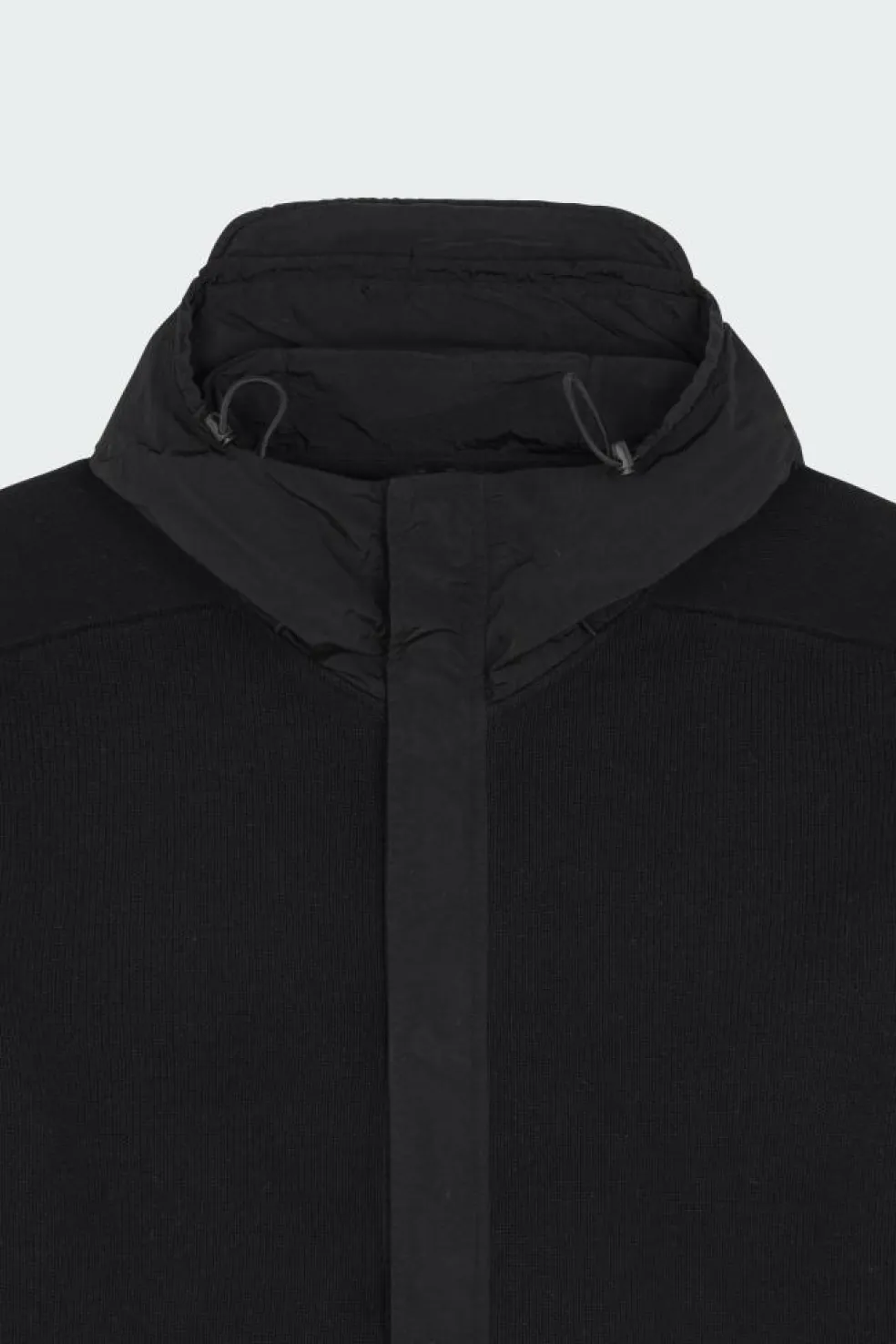 HOODED KNIT - Cardigan | Noir