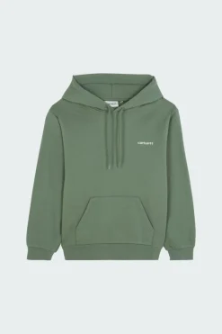 Hooded Script Embroidery - Hoodie | Vert