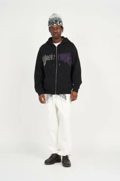 HOODIE ZIP CROWN PITCHER - Hoodie zippé | Noir