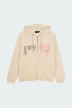 HOODIE ZIP CROWN PITCHER - Hoodie zippé | Beige