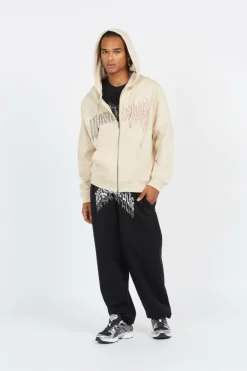 HOODIE ZIP CROWN PITCHER - Hoodie zippé | Beige