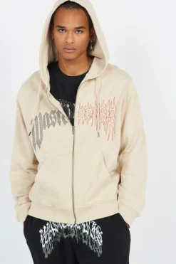 HOODIE ZIP CROWN PITCHER - Hoodie zippé | Beige