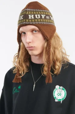 HUF BEANIE HUF X BRONZE FLAP - Bonnet | Marron
