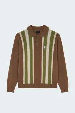 HUF PULL CAMBRIDGE SWEATER - Polo | Marron