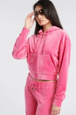 ICCLE DIAMANTE - Hoodie zippé | Rose