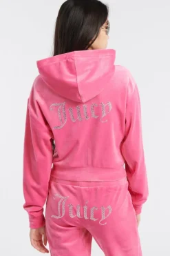 ICCLE DIAMANTE - Hoodie zippé | Rose