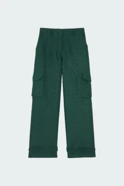 imani monogram pants - Pantalon | Vert