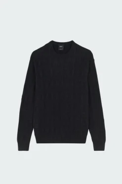 INTERLACED JACQUARD OVER - Pull | Noir